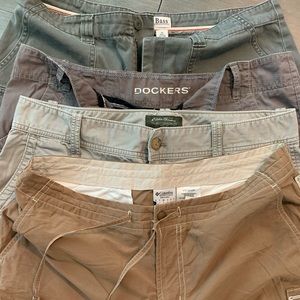 4pair Vintage Shorts size 12 ColumbiaDockersBassEB